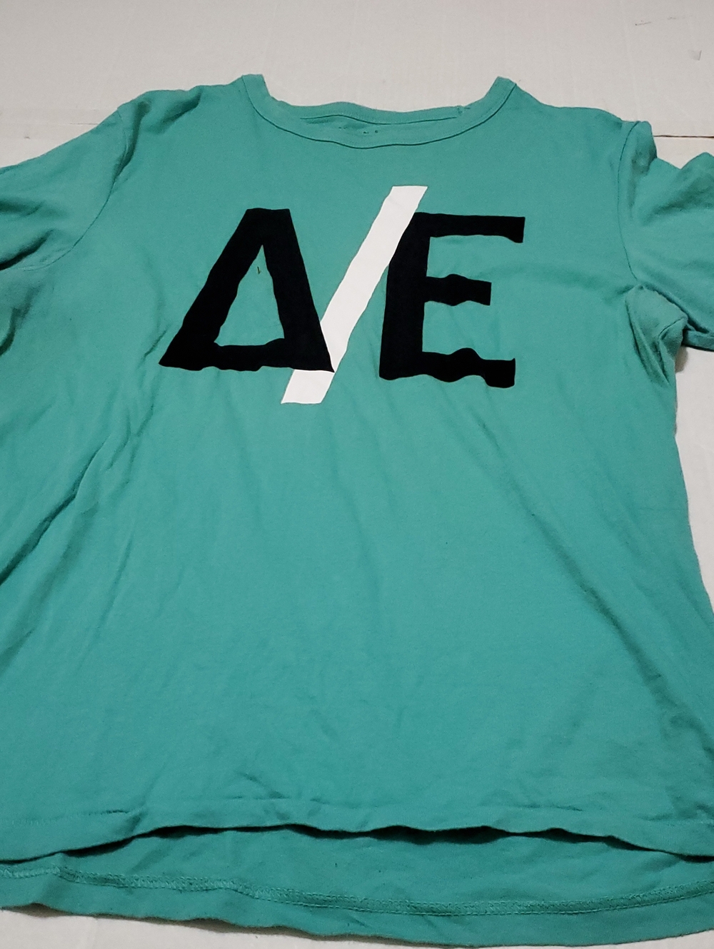American Eagle AE Large Logo Mint Green Short Sleeve Men's Tee M